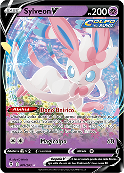 074/203 Sylveon V - italiano (ITA) – Near mint/MINT - Evoluzioni Eteree