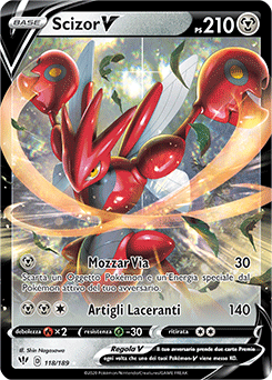 118/189 Scizor V - italiano (ITA) – Near mint/MINT - Fiamme Oscure