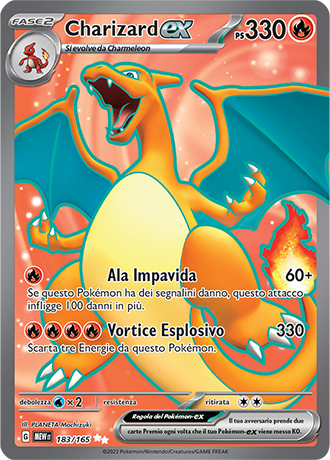 183/165 Charizard EX , Full Art - Italiano (ITA) - Near mint/MINT - 151, Pokemon Scarlatto e Violetto